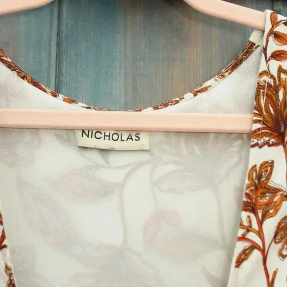 Floral Printed Midi NICHOLAS Danielle Dress Size 6 - Picture 5 of 10